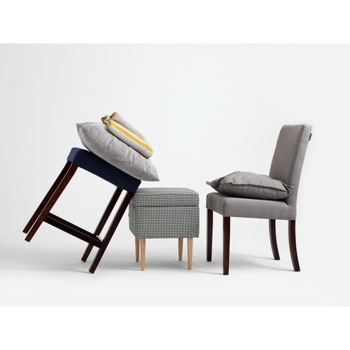 Chaise Tissu Gris 46x61x96cm