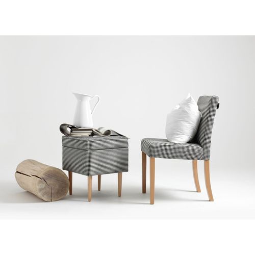 Chaise Tissu Gris 46x58x84cm