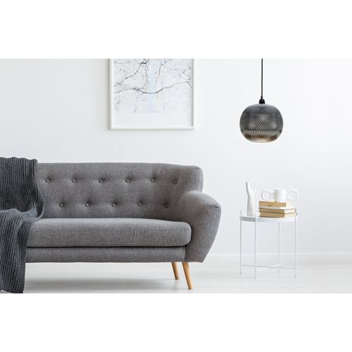 Suspension Verre Gris 25x25x26cm