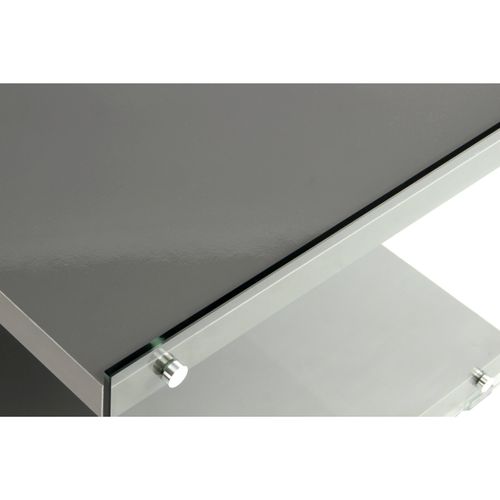 Table TV Verre Gris 120x60x45cm