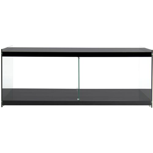 Table TV Verre Noir 120x60x45cm