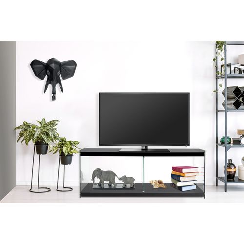 Table TV Verre Noir 120x60x45cm