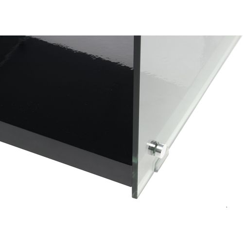 Table TV Verre Noir 120x60x45cm