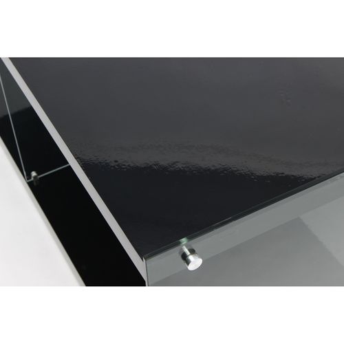 Table TV Verre Noir 120x60x45cm