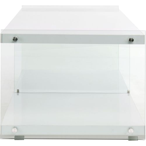 Table TV Verre Blanc 120x60x45cm