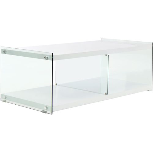 Table TV Verre Blanc 120x60x45cm