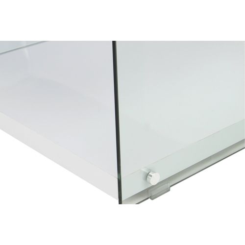 Table TV Verre Blanc 120x60x45cm