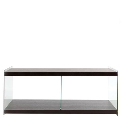 Table TV Verre Marron 120x60x45cm