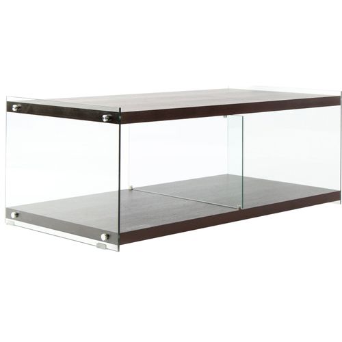 Table TV Verre Marron 120x60x45cm