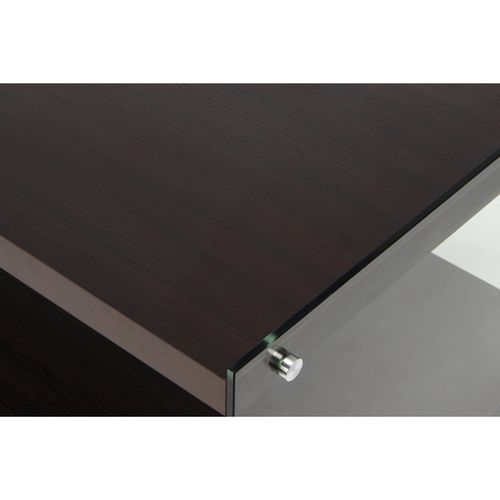 Table TV Verre Marron 120x60x45cm