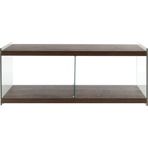 Table TV Verre Marron 120x60x45cm