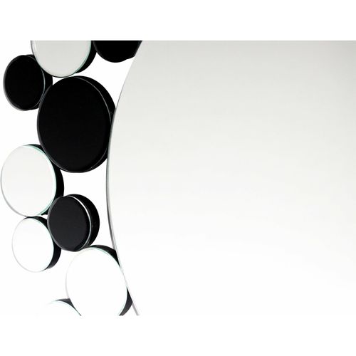 Miroir Mural Argent Et Noir D80