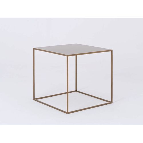 Table Basse Métal Or 50x50x45cm