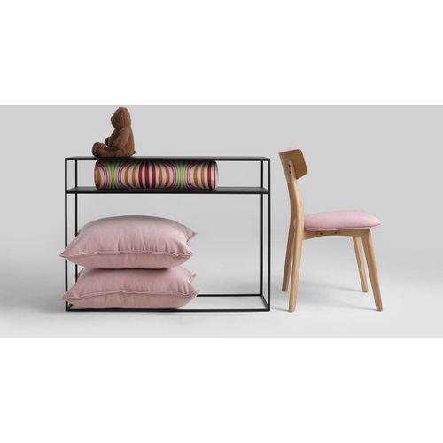 Console 2 Plateaux En Métal Thermolaquél Noir L100cm