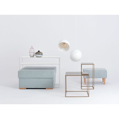 Console 2 Plateaux En Métal Thermolaquél Blanc L100cm