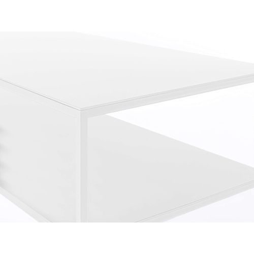 Console 2 Plateaux En Métal Thermolaquél Blanc L100cm