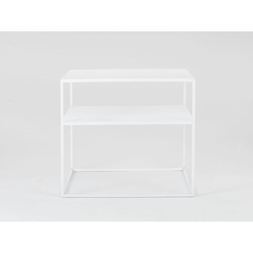 Table Basse Métal Blanc 50x50x45cm