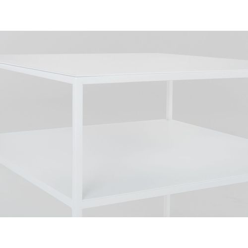 Table Basse Métal Blanc 50x50x45cm