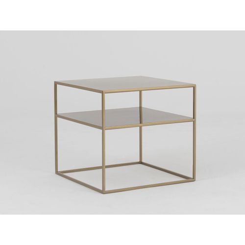 Table Basse Métal Doré 50x50x45cm