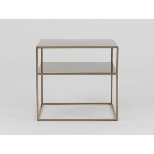 Table Basse Métal Doré 50x50x45cm