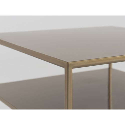 Table Basse Métal Doré 50x50x45cm