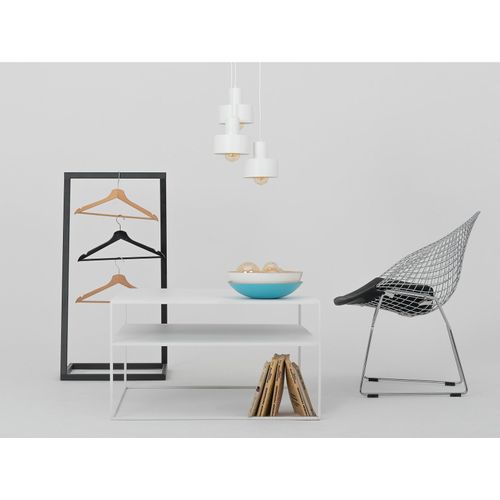 Table Basse Métal Blanc 80x80x45cm