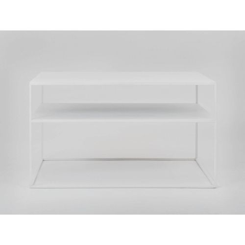 Table Basse Métal Blanc 80x80x45cm