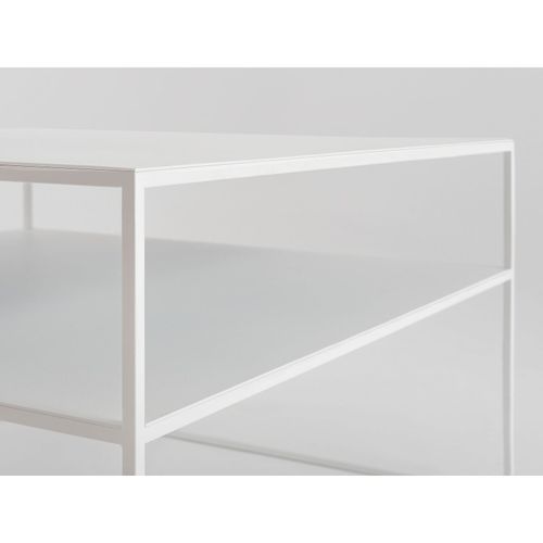 Table Basse Métal Blanc 80x80x45cm