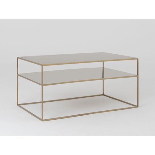 Table Basse Métal Doré 100x60x45cm