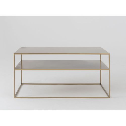 Table Basse Métal Doré 100x60x45cm