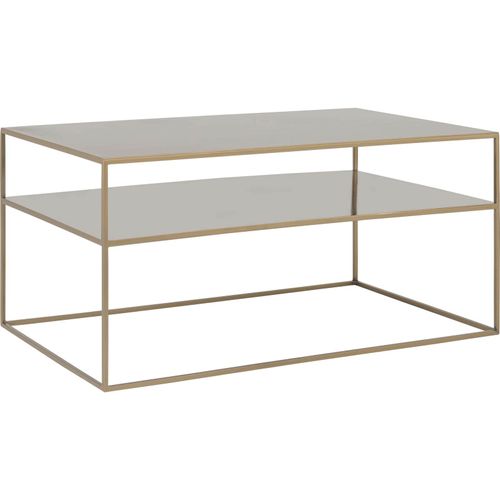 Table Basse Métal Doré 100x60x45cm