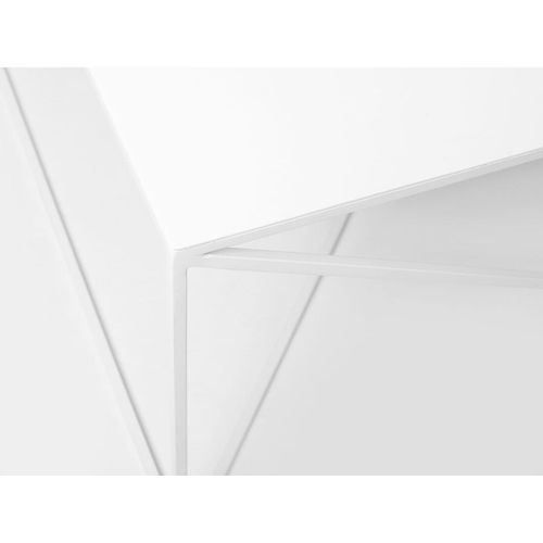 Table Basse Métal Blanc 100x100x45cm