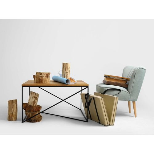 Table Basse Bois Clair 100x100x45cm