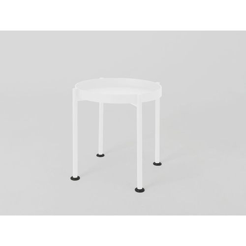Table Basse Acier Blanc 40x15x45cm