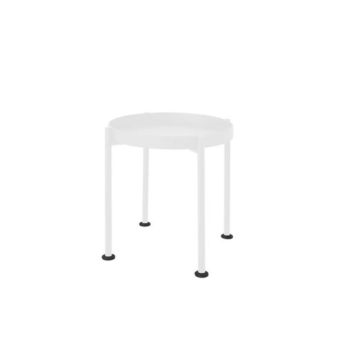 Table Basse Acier Blanc 40x15x45cm