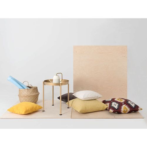 Table Basse Acier Or 40x15x45cm