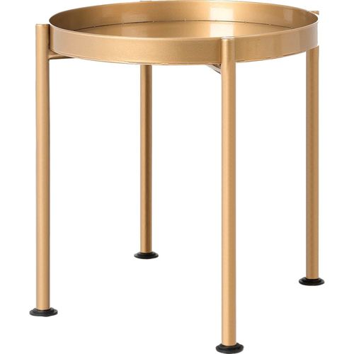 Table Basse Acier Or 40x15x45cm