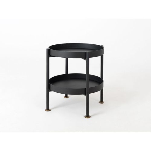 Table Basse Acier Noir 40x20x45cm