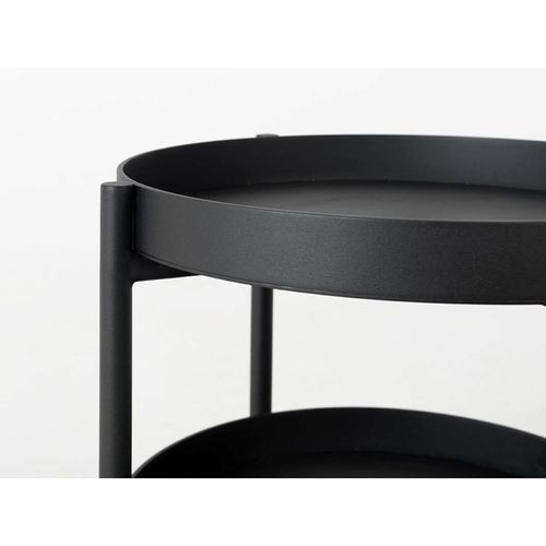 Table Basse Acier Noir 40x20x45cm