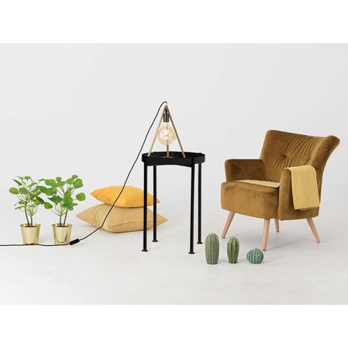 Table D’appoint Acier Blanc 40x20x45cm