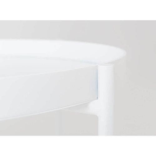 Table Basse Acier Blanc 60x20x45cm