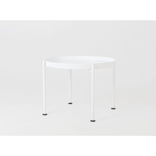 Table Basse Acier Blanc 60x20x45cm