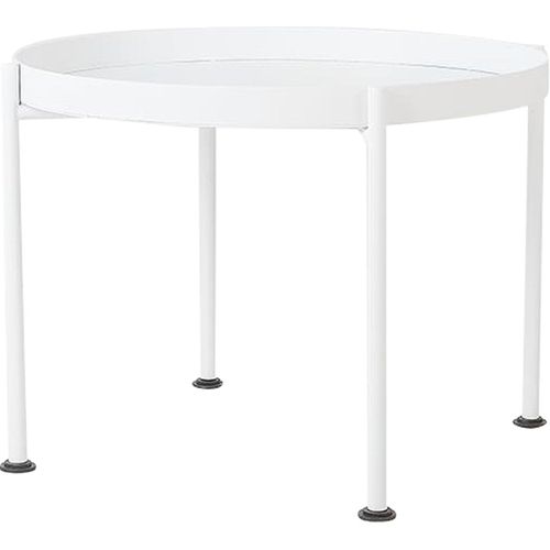 Table Basse Acier Blanc 60x20x45cm
