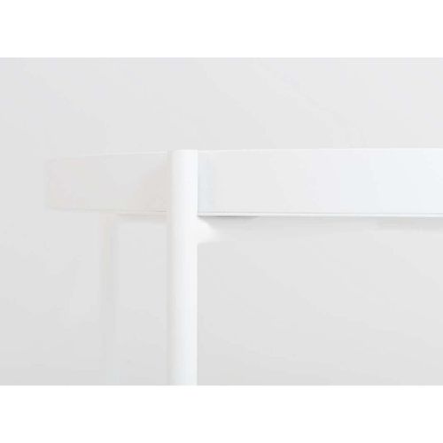 Table Basse Acier Blanc 60x20x45cm