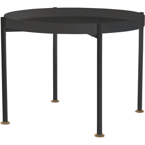 Table Basse Acier Noir 60x20x45cm
