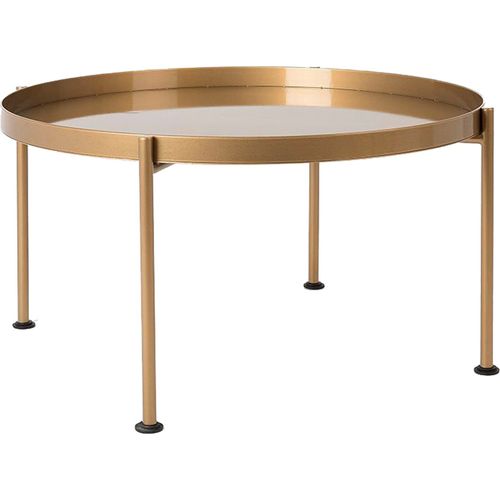 Table Basse Acier Or 80x24x45cm