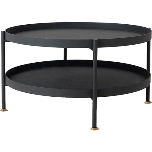 Table Basse Design En Métal Noir D60cm