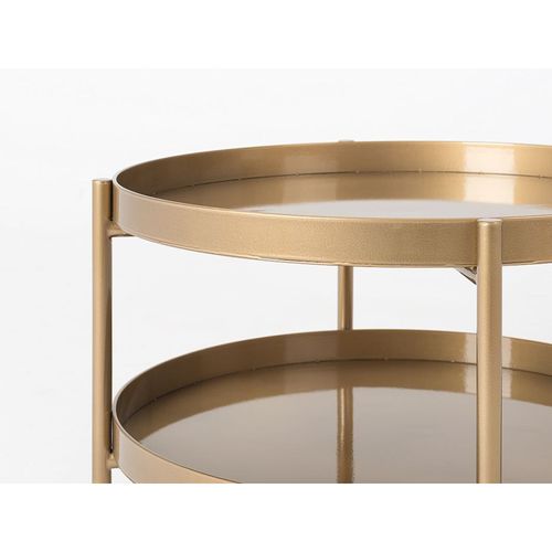 Table Basse Design En Métal Doré D60cm