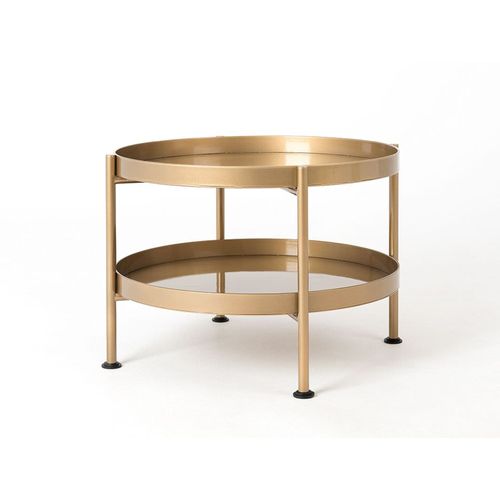 Table Basse Design En Métal Doré D60cm