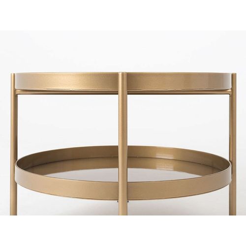 Table Basse Design En Métal Doré D60cm